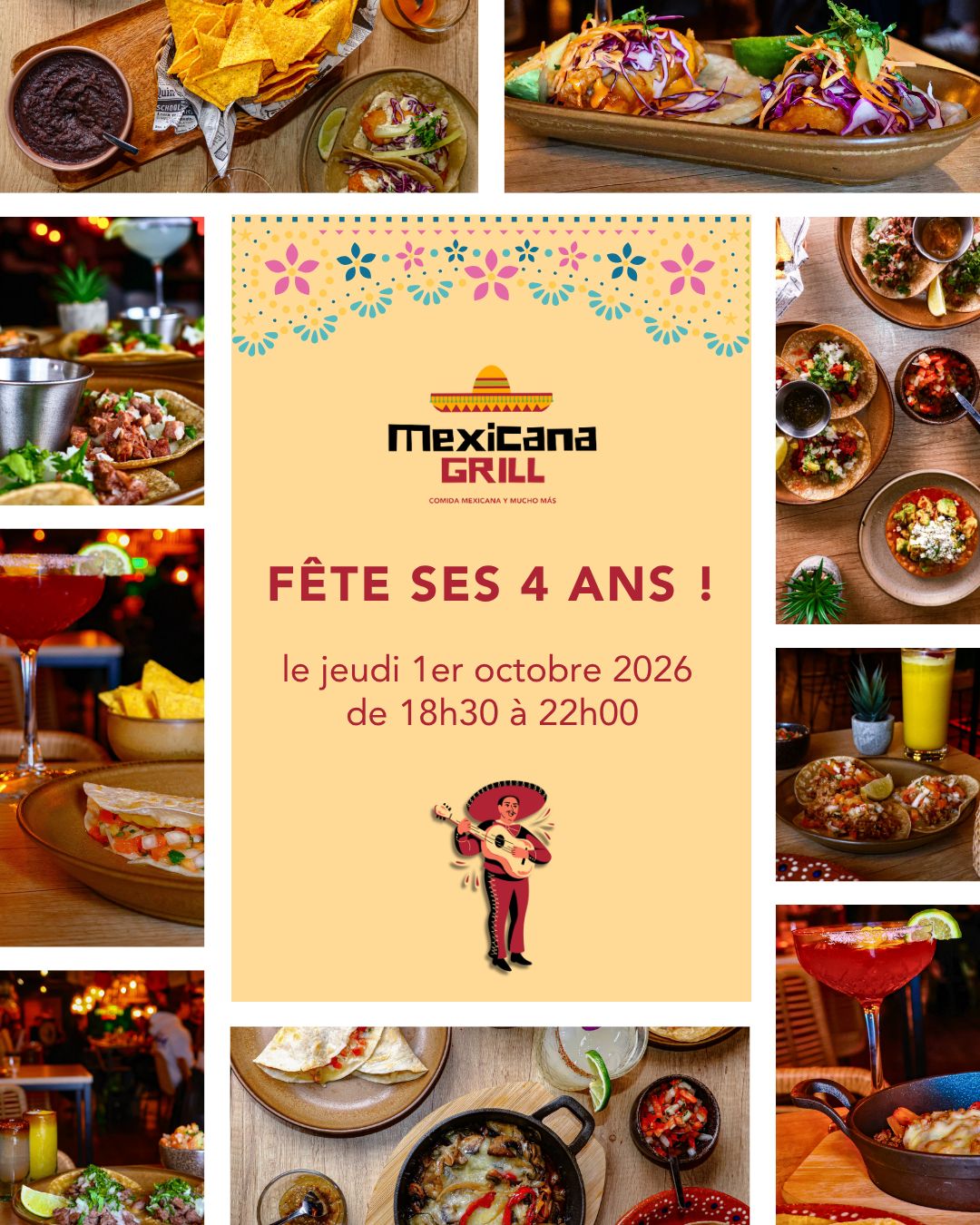 Mexicana Grill feiert 4 Jahre, Donnerstag, 1. Oktober 2026, von 18:30 bis 22:00 Uhr
