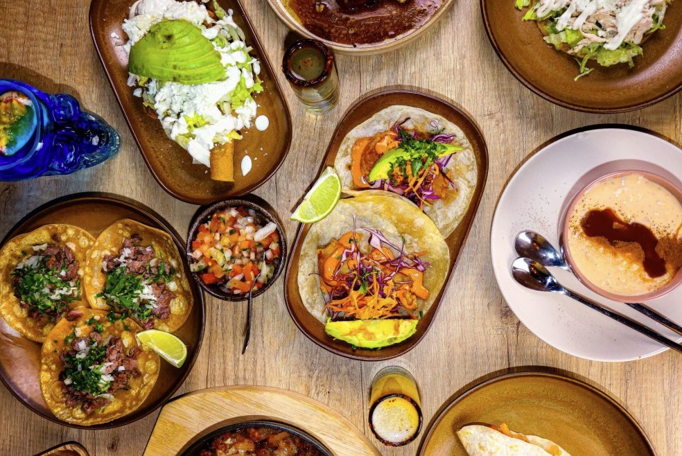 Belegte mexikanische Tacos